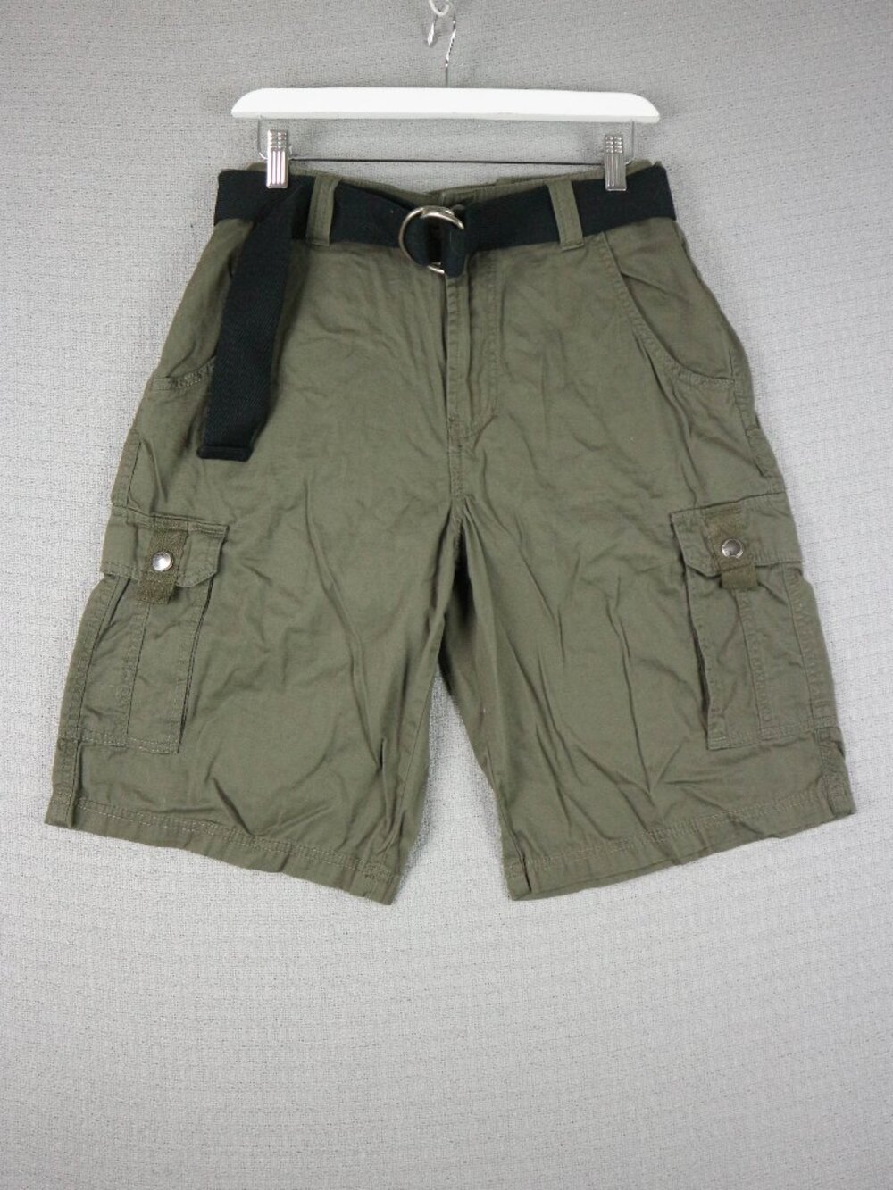 Machine Khaki Cargo Shorts Mens 32W Y2K Streetwear